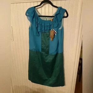 Maloom colorblock 100% cotton dress